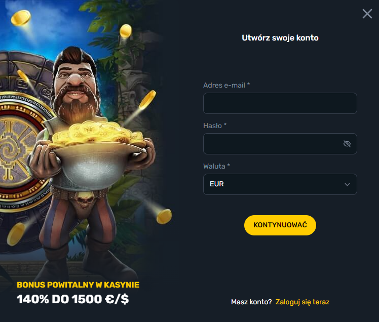 Rejestracja na Campeonbet
